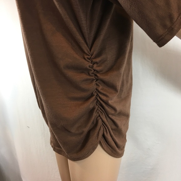 My LIL Bump. Maternity Shirt Brown w Bling ruched - Picture 5 of 8